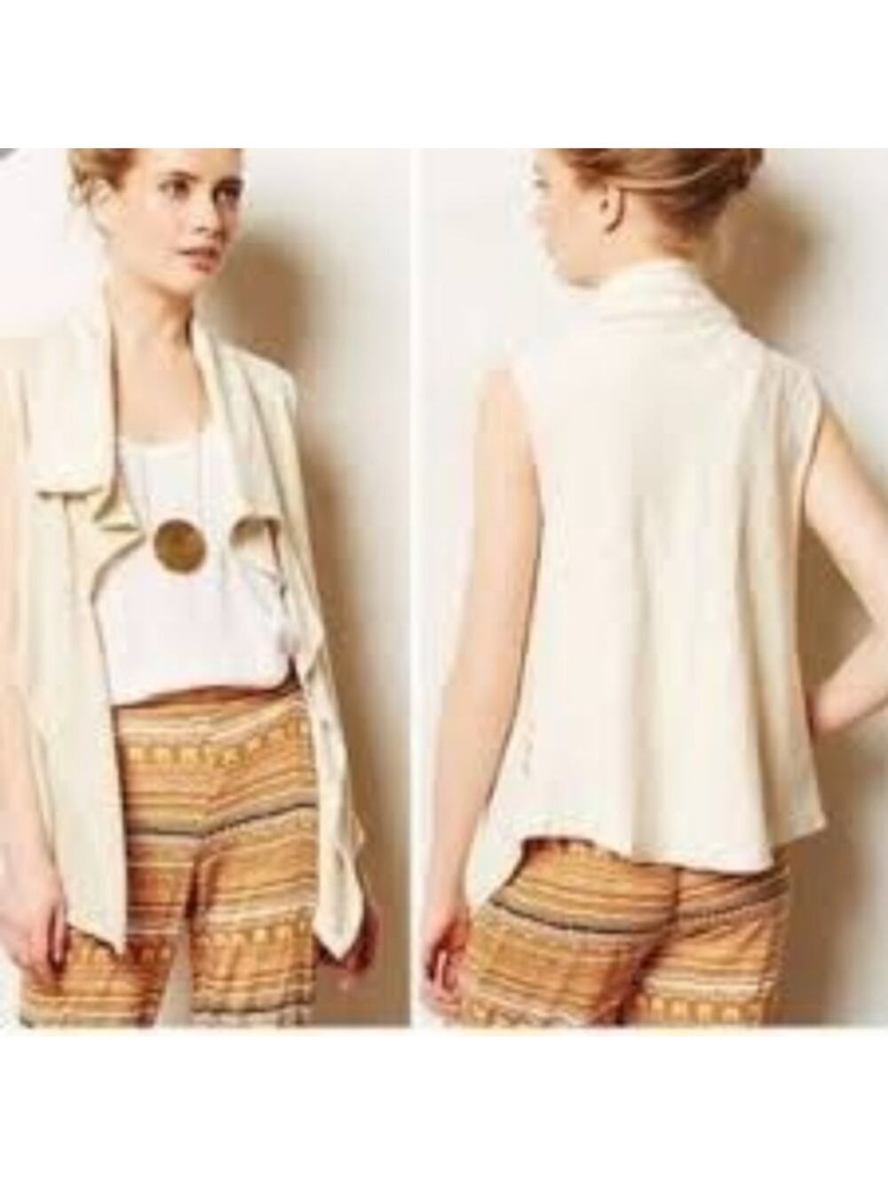 Anthropologie Puella Madeira Vest Size Small